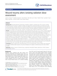 Wound trauma alters ionizing radiation dose assessment