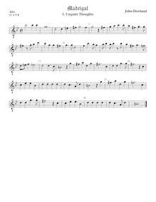 Partition Tenor1 viole de gambe, octave aigu clef, Selected travaux