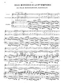 Partition de piano, Symphony No.4 en A major, Sinfonie Nr.4 in A-Dur "Italienische" par Felix Mendelssohn