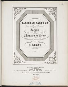 Partition Chanson du Béarn (S.236/2), Collection of Liszt editions, Volume 9