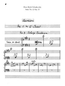 Partition Accordion,  No.2, Suite caractéristique, Tchaikovsky, Pyotr