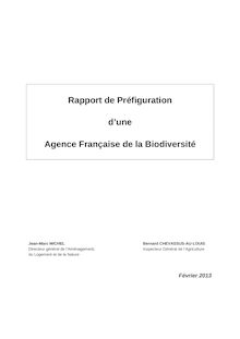 Rapport de préfiguration d une Agence française de la biodiversité