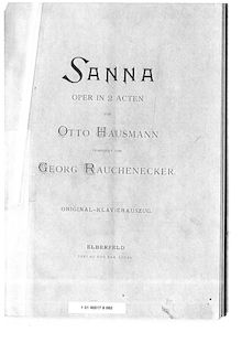 Partition complète - , partie 1, Sanna, Rauchenecker, Georg Wilhelm