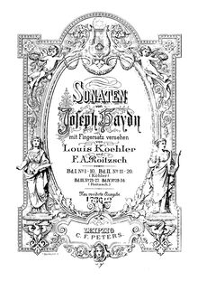 Partition Cover to bande 3, Piano Sonata No.48 en C major, Haydn, Joseph