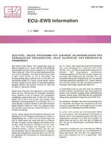 ECU-EWS Information. 1/1992 Monatlich