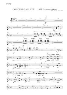 Partition flûte, Ballade voor piano en orkest, Ostijn, Willy