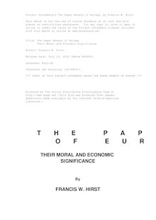 The Paper Moneys of Europe - Their Moral and Economic Significance