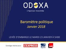 Baromètre politique Odoxa de janvier 2018