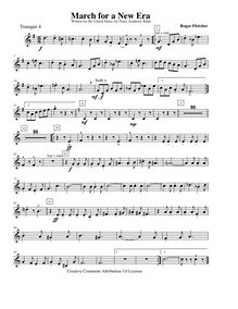 Partition trompette 4 (B♭), March pour a New Era, F major, Fletcher, Roger