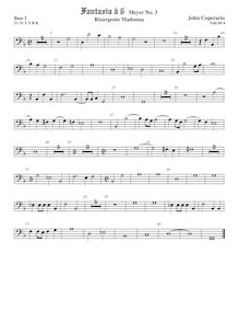 Partition viole de basse 2, Fantasia pour 6 violes de gambe, RC 76