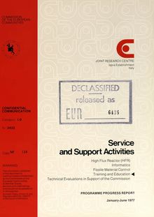 Service and Support Activities. PROGRAMME PROGRESS REPORT January-June 1977