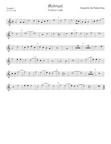 Partition viole de gambe aigue 1, 3 madrigaux, Palestrina, Giovanni Pierluigi da par Giovanni Pierluigi da Palestrina