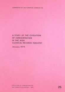 A study of the evolution of concentration in the Irish classical records industry