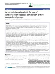 Work and diet-related risk factors of cardiovascular diseases: comparison of two occupational groups