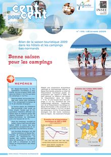 Bilan de la saison 2009 dans les hôtels et les  campings bas-normands - Une bonne saison  pour les campings  en Basse-Normandie  