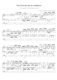 Partition , Sinfonia (transposed to F major), Die Elenden sollen essen