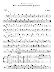 Partition violoncelles / Basses, Prince Igor, Князь Игорь - Knyaz Igor