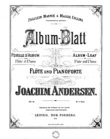Partition complète et , partie, Album-Blatt, Op.19, Album-Leaf