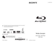 Notice Lecteur Blu-ray Disc Sony  BDP-S350
