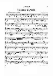 Partition violons II, Concerto A-moll für Bratsche und Orchester, Op.68