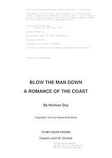 Blow The Man Down - A Romance Of The Coast - 1916