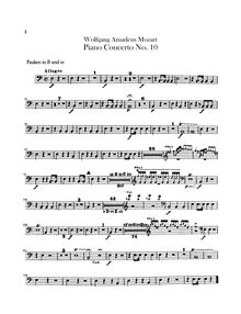 Partition timbales, Piano Concerto No.10, Concerto for Two Pianos