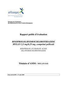 Hydrochlorothiazide 2,5 mg/ 6,25 mg, comprimé pelliculé