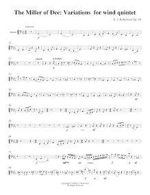 Partition basson, Miller of Dee Variations, C minor, Robertson, Ernest John