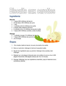 Biscuits aux carottes
