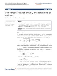 Some inequalities for unitarily invariant norms of matrices