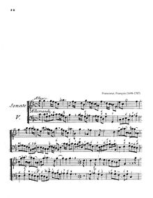 Partition Sonata No.5 en C minor, 10 violon sonates, Vol.1, 10 Sonatas for Violin and Continuo