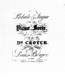 Partition complète, Prelude et Fugue, Op.3, D minor, Berger, Ludwig
