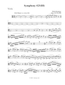Partition altos, Symphony No.23, F major, Rondeau, Michel par Michel Rondeau