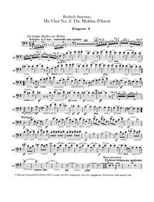 Partition basson 1, 2, Vltava, Die Moldau, E minor, Smetana, Bedřich
