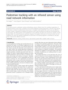 Pedestrian tracking with an infrared sensor using road network information