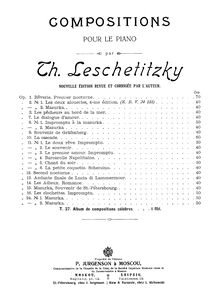 Partition complète, Nocturne No.2, Op.12, Leschetizky, Theodor