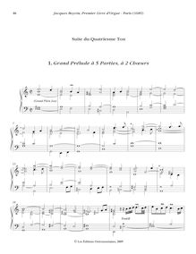 Partition , Grand Prélude à 5 Parties, à 2 Chœurs, Oeuvres complètes d orgue