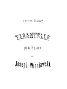Partition complète, Tarantelle, Op.4, Wieniawski, Józef