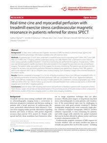 Real-time cine and myocardial perfusion with treadmill exercise stress cardiovascular magnetic resonance in patients referred for stress SPECT