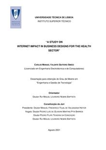 A STUDY ON INTERNET IMPACT IN BUSINESS DESIGNS FOR THE HEALTH SECTOR