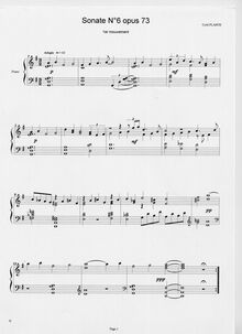 Partition , Adagio, Piano Sonata No.6, Op.73, Plante, Cyril