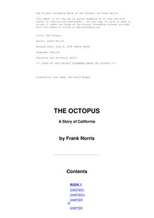 The Octopus : A story of California