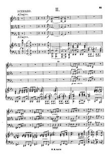 Partition , Scherzo: Allegro, Piano quatuor No.3, Werther, C minor