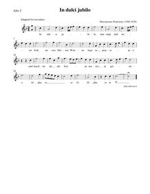 Partition Alto 2 enregistrement  (chœur 2), en dulci jubilo, F major