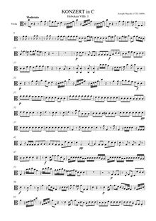Partition altos, violoncelle Concerto No.1 en C, Hob VIIb:1, C major