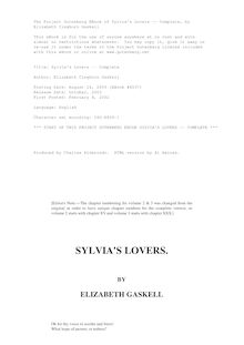 Sylvia s Lovers — Complete