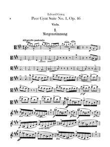 Partition altos, Peer Gynt  No.1, Op.46, Grieg, Edvard