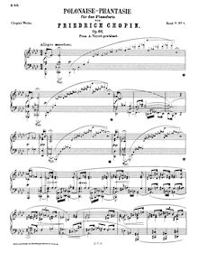 Partition complète, Polonaise-Fantaisie par Frédéric Chopin