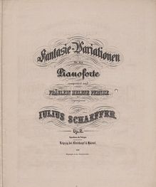 Partition complète, Fantasie-Variationen, Op.2, Schaeffer, Julius