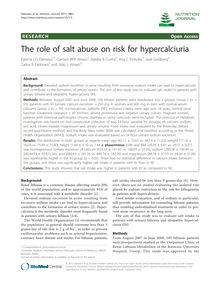 The role of salt abuse on risk for hypercalciuria